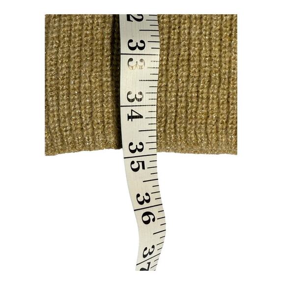 Halogen Women's V-Neck Gold Shimmer Pullover Sweater Size Small Extra Long NWOT - Picture 6 of 8